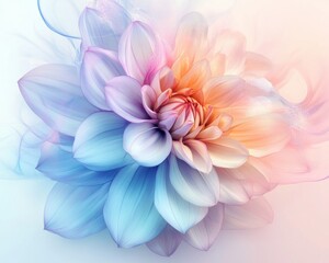 Obraz premium A beautiful, ethereal flower with soft colors and delicate petals radiating tranquility.