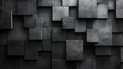 Abstract Black Cubes: A Textured Background