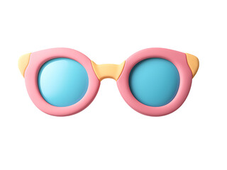 Fototapeta premium 3d eyeglasses isolated on transparent background, png sunglasses cutout