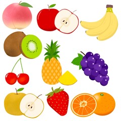 いろんなフルーツのイラストセット