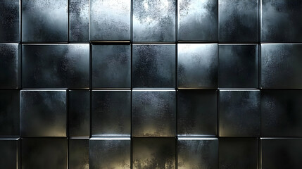 Dark Metal Cubes: Texture, Background, Abstract