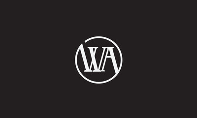 WA, AW , A , W , Abstract Letters Logo Monogram