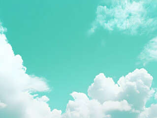 Teal Sky Abstract Background Illustration