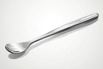 Smooth Flat Plaque Scraper on Gray to White Gradient