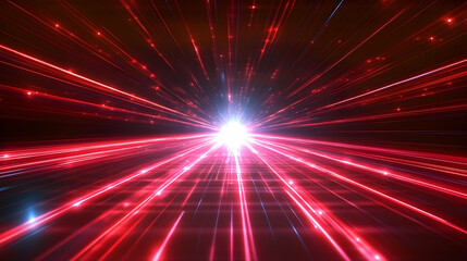 Naklejka premium Red Light Rays Burst Background