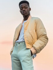 Young people with causal outfit