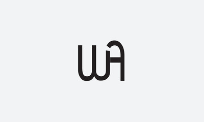 WA, AW , A , W , Abstract Letters Logo Monogram