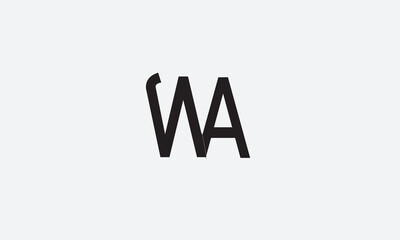 WA, AW , A , W , Abstract Letters Logo Monogram
