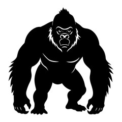 Gorilla Silhouette vector illustration