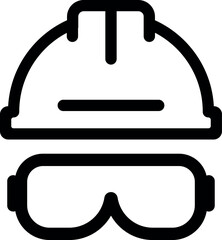 Safety helmet flat icon. Hard Hat Construction Icon
