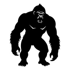 Gorilla Silhouette vector illustration