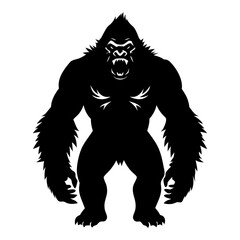 Gorilla Silhouette vector illustration