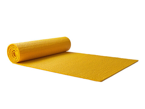 yoga mat isolated on transparent background or white background, png yoga mat cutout