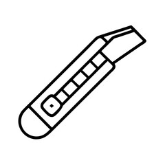 paper cutter icon, office line art, office vector - simple black line art icon of paper cutter perfect for logos, and office-themed designs.
