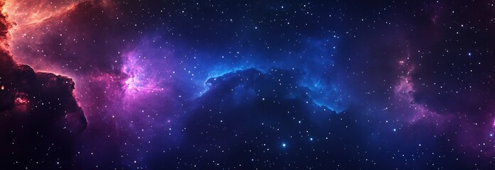 Fototapeta premium A stunning purple and blue galaxy with twinkling stars