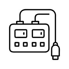 usb hub icon, office line art, office vector - simple black line art icon of usb hub perfect for logos, and office-themed designs.