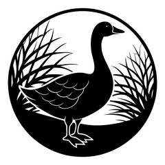Goose Silhouette vector illustration