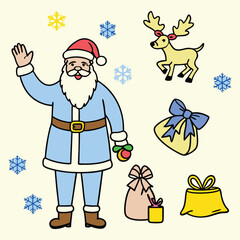 Set of Holiday Christmas Design Elements for Creative Use