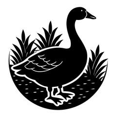 Goose Silhouette vector illustration