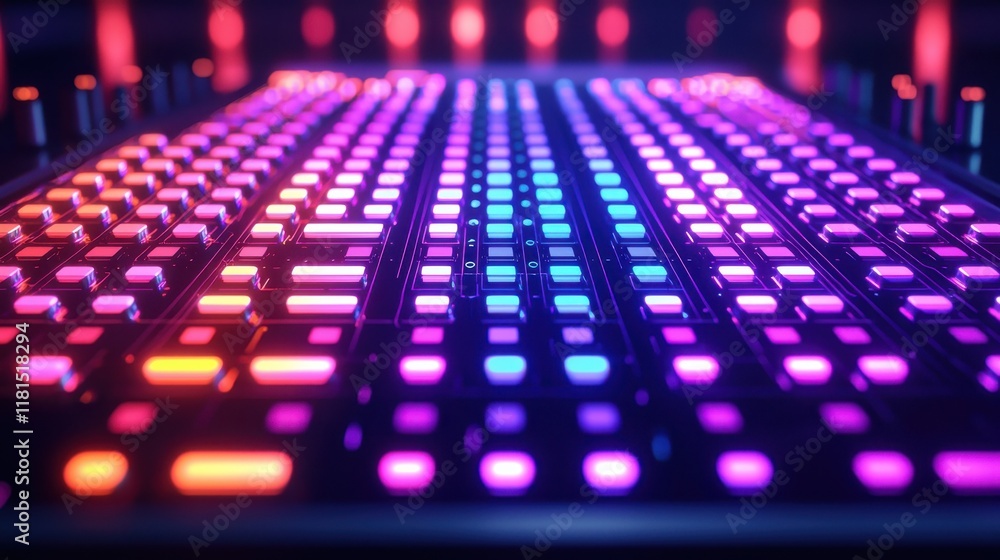 Fototapete futuristic mixer glowing with dynamic standards digital studio product showcase high-tech environmen