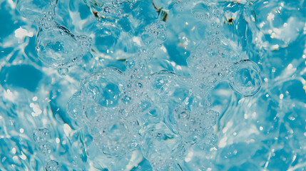 Aqua Bubbles Abstract Background Image