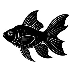 Goldfish Silhouette vector illustration