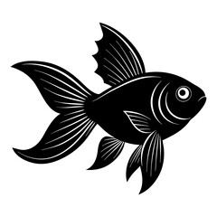 Goldfish Silhouette vector illustration
