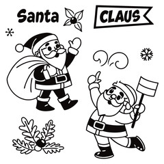 Santa Claus Silhouette Vector Illustration
