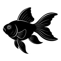 Goldfish Silhouette vector illustration
