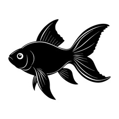 Goldfish Silhouette vector illustration