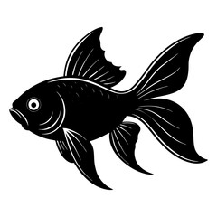 Goldfish Silhouette vector illustration