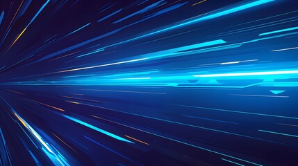 Vibrant speed lines creating a zoom effect with blue color focus