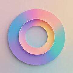 Obraz premium Modern Minimalistic Circular Design Featuring Clean Lines and Elegant Aesthetics for a Contemporary Look