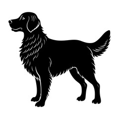Golden Retriever Silhouette vector illustration