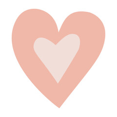Sweet heart, love. In pastel colors, childish, unusual, vector