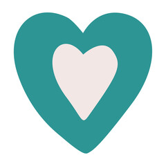 Sweet heart, love. In pastel colors, childish, unusual, vector