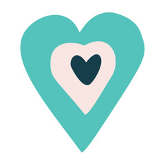Sweet heart, love. In pastel colors, childish, unusual, vector