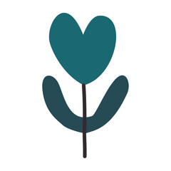 Abstract cute heart in the form of a flower. In pastel colors