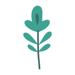 Abstract cute leaves colored. In pastel colors,