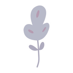 Abstract cute colored flowers. In pastel colors,