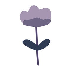 Abstract cute colored flowers. In pastel colors,