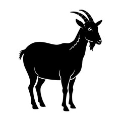 Fototapeta premium Goat Silhouette vector illustration