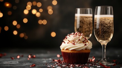 Celebrate the New Year with festive cupcakes and champagne delights