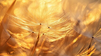 Naklejka premium Beauty in nature dandelion seeds. Close-up of dandelion on meadow background