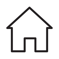 Home button, home, house outline icons, minimalist vector illustration, simple concept, Isolated on white background