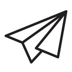 Paper airplane, paper plane, plane outline icons, minimalist vector illustration, simple concept, Isolated on white background