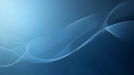 Abstract Blue Waves Digital Art Background