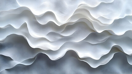 Obraz premium Abstract White Wavy Texture Background Design