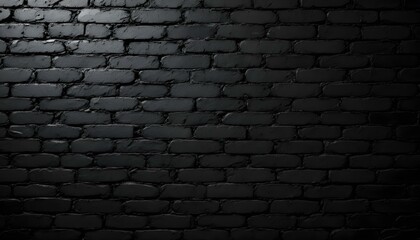 A dark textured surface of old black brick wall creates a striking and visually appealing abstract pattern, making it an ideal background for various creative projects and presentations, ai generated