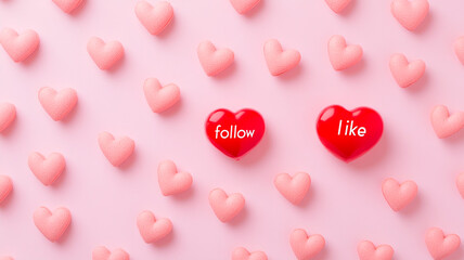 Obraz premium Valentine's Day concept, social media 